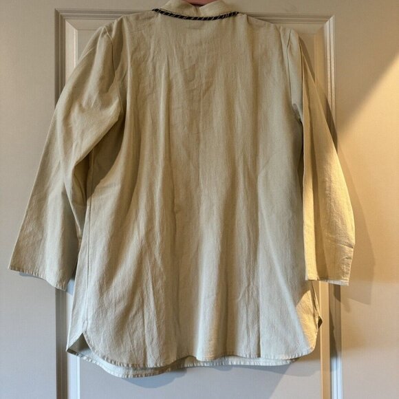 NEW Soft Surroundings Beaded Tunic Blouse 100% Cotton Size Small NWOT - Picture 5 of 5